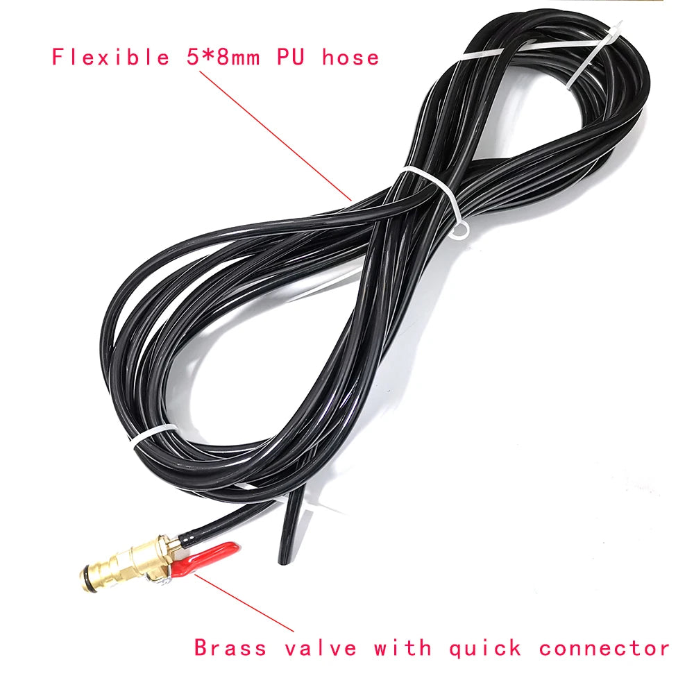 5/16" PU Hose with Water Valve & Quick Connector
