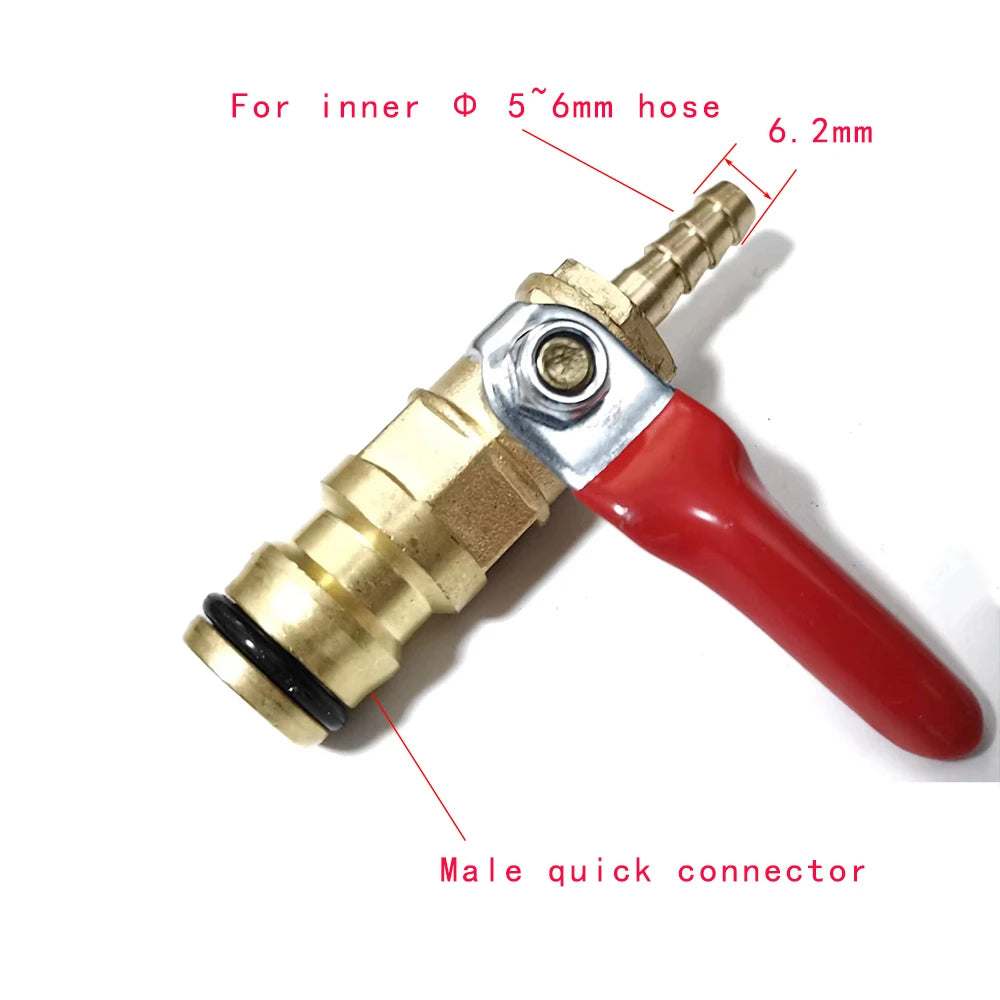 5/16" PU Hose with Water Valve & Quick Connector